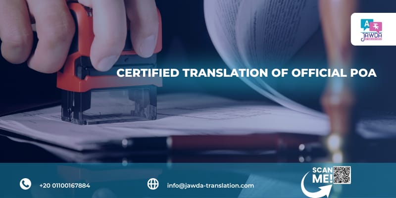 Certified Translation of Official POA